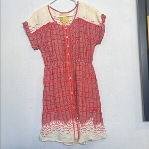 Red and Cream Kids Dress